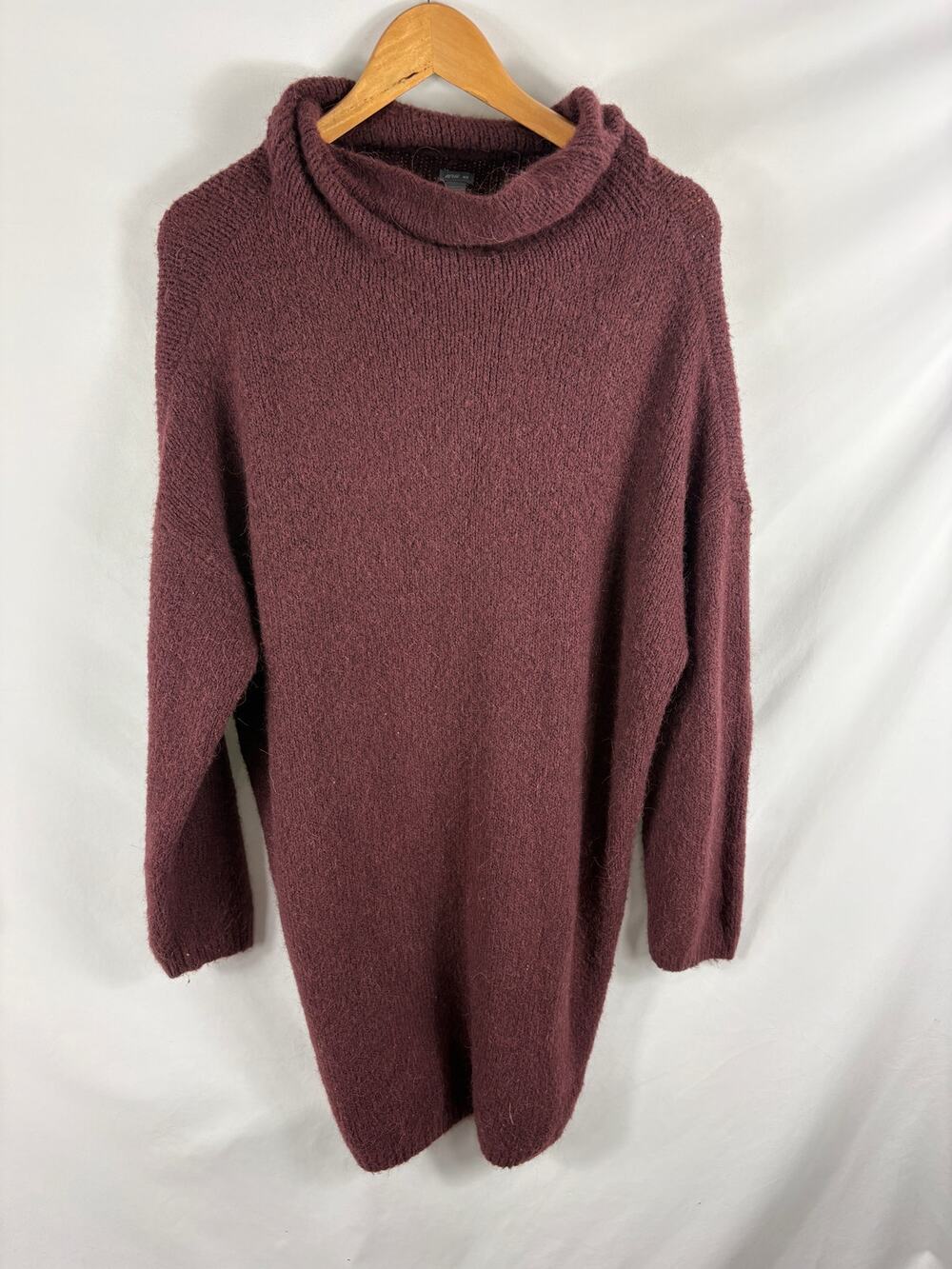 Aerie Purple Mock Neck Slouchy Sweater Dress Size Medium